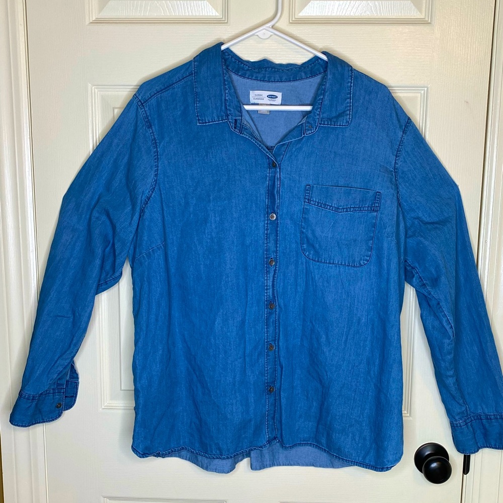 Old Navy - denim button down shirt - size XXL